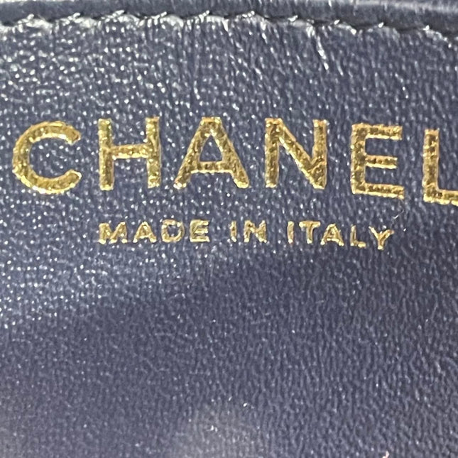 Chanel Classic Flap Rectangular Mini 2015 Navy Lambskin Gold Hardware