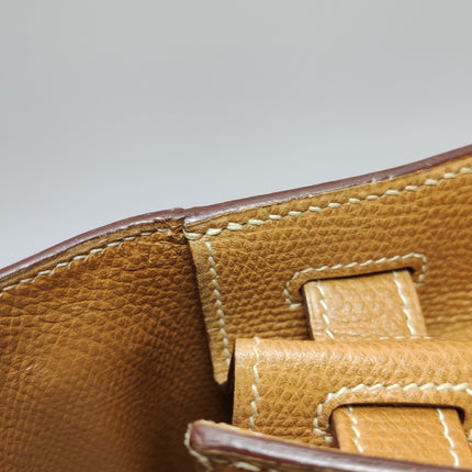 Hermes Kelly 28 Sellier Brown Gold Epsom Leather Gold Hardware 1985