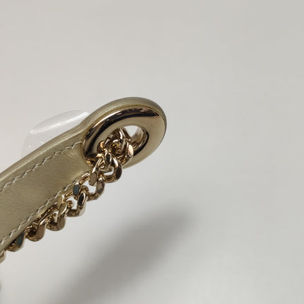 Lady Dior Mini Gold Calfskin Leather with Crystals Gold Hardware 2023