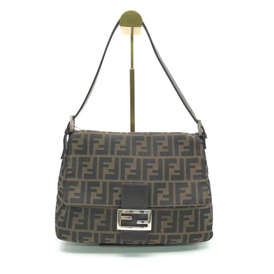 Fendi Mamma Baguette Brown Classic Zucca Monogram-Luxbags