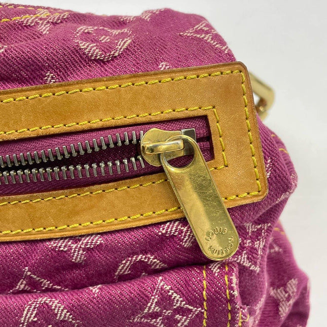 Louis Vuitton Monogram Pink Denim Baggy PM Shoulder Bag