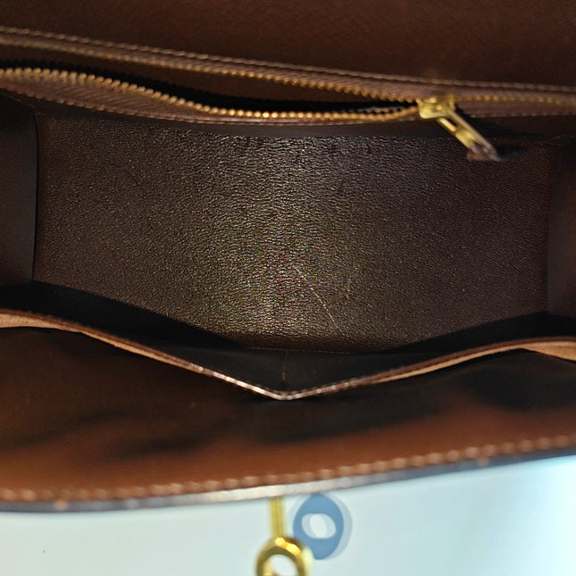 Hermes Kelly 28 Vintage Sellier Dark Brown Epsom Leather Gold Hardware 1990