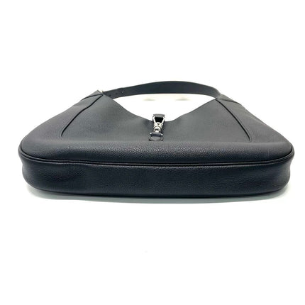 Gucci Jackie 1961 Black Large Pebbled Leather Shoulder Bag with Strap