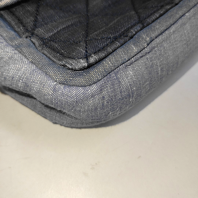 Chanel Classic Flap Mini Denim Blue Silver Hardware 2014-15