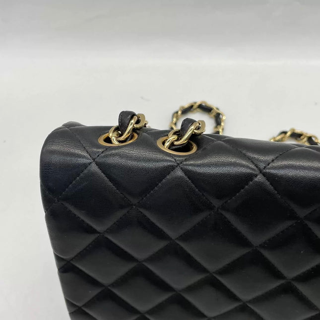Chanel Classic Flap Jumbo Black Lambskin Leather Single Flap Gold Hardware 2010-11