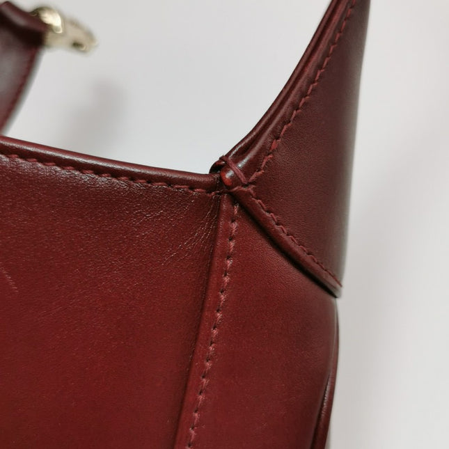 Gucci Jackie 1961 Small Ancora Red Burgundy Leather Shoulder Bag S24