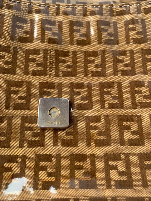 Sold FENDI Baguette Zucchini Print Patent Leather