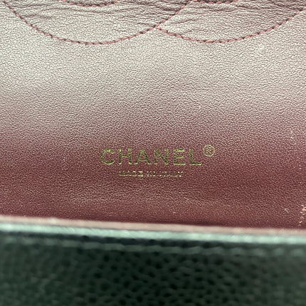 Chanel Classic Flap Maxi 2011 Black Caviar Leather Double Flap with Gold Hardware