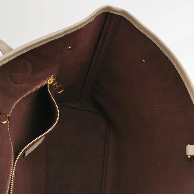 Sold Louis Vuitton Leather Neverfull MM Tote Medium Grey