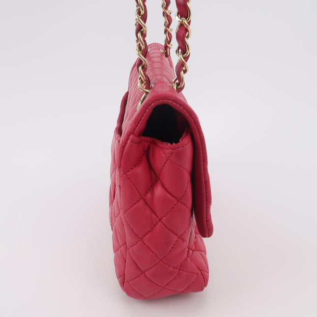 Chanel Seasonal Flap Medium Pink Lambskin Leather Valentine's Heart Charms