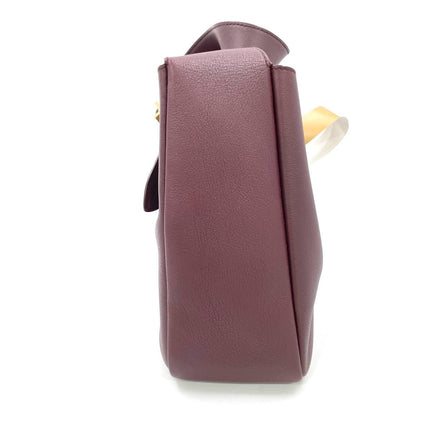 Yves Saint Laurent YSL Le 5 A 7 Hobo Small Burgundy Calfskin Shoulder Bag