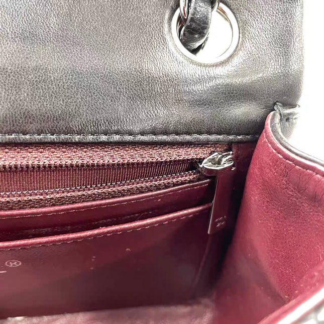 Chanel Classic Flap Mini Black Lambskin Silver Hardware 2011-12