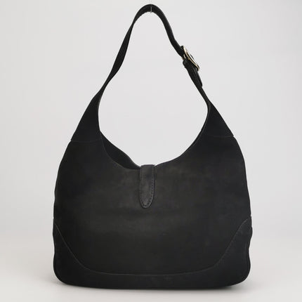 Gucci Jackie 1961 Medium Black Suede Leather Bag