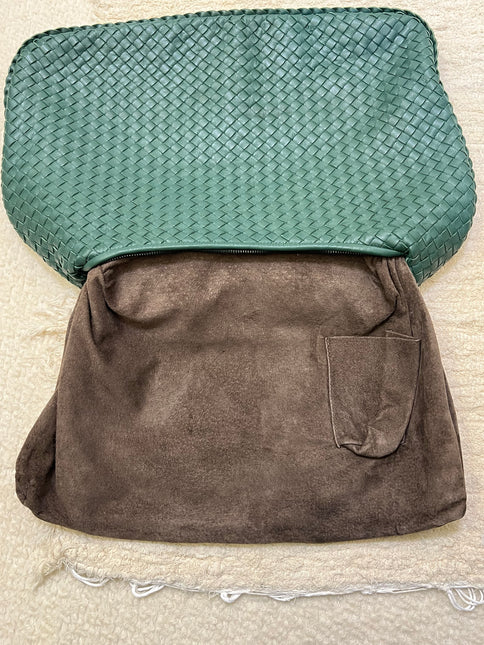 Bottega Veneta Veneta Hobo Large Dark Green 47cm Lambskin Leather
