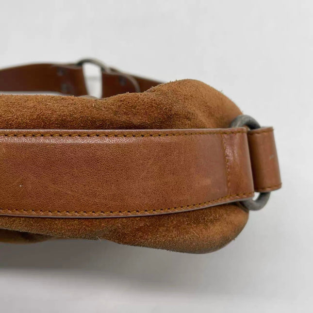 Dior Vintage Gaucho Large Brown Suede Leather Crossbody Bag