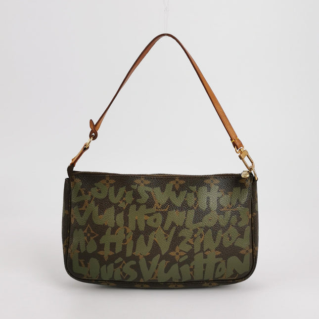 Louis Vuitton x Stephen Sprouse Green Graffiti Monogram Pochette Accessoire