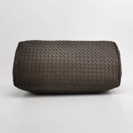 Bottega Veneta Roma Tote Intrecciato Lambskin Leather Dark Chocolate Brown 40cm
