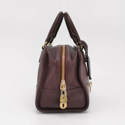 Sold Loewe Amazona 29 in Burgundy Calfskin Leather and Gold-tone Hardware