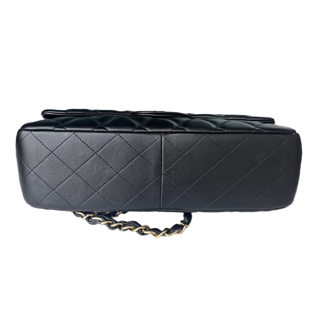 Sold Chanel Timeless/ Classic Flap Jumbo/Large Black with Gold Hardware