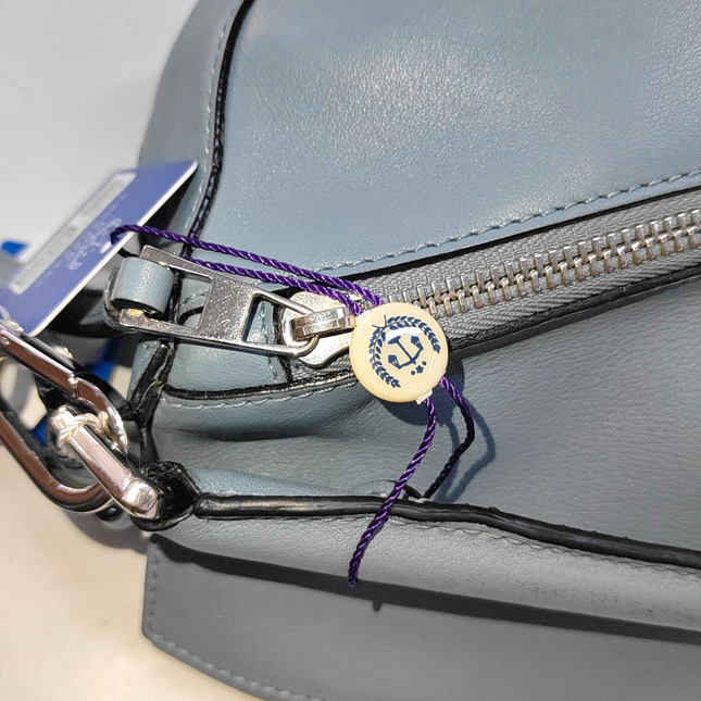 Loewe Puzzle Small Ash Blue Calfskin leather bag