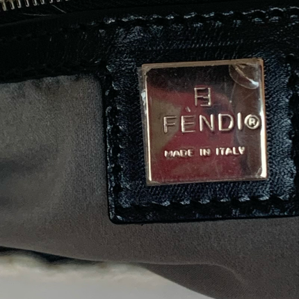 Sold Fendi Mamma Baguette White Wool Pom pom