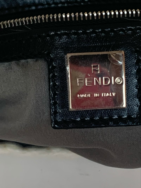 Sold Fendi Mamma Baguette White Wool Pom pom