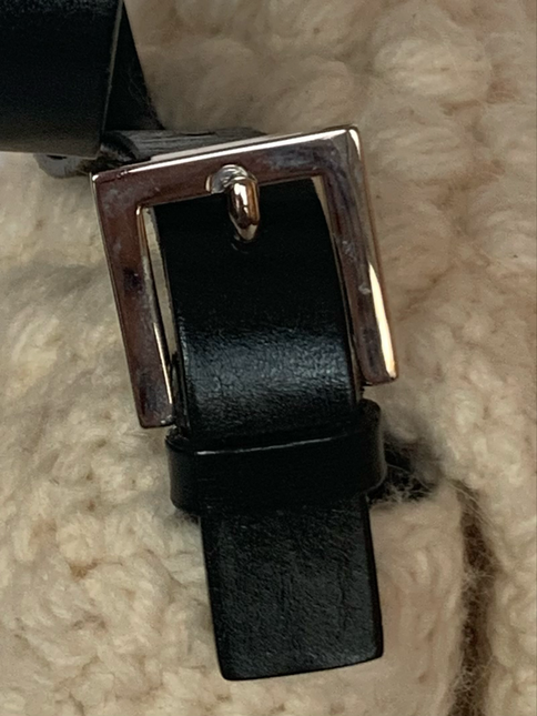 Sold Fendi Mamma Baguette White Wool Pom pom