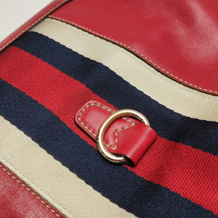 Gucci Jackie Vintage Bouvier Hobo Red Leather with Web Accent