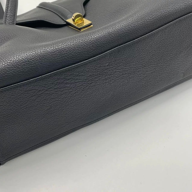 Celine Soft 16 Bag Medium Black Grained Calfskin Leather