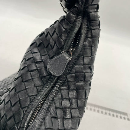 Sold Bottega Veneta Intrecciato Hobo Bag Large Black Lambskin leather