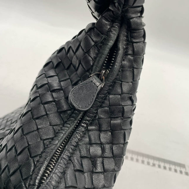 Sold Bottega Veneta Intrecciato Hobo Bag Large Black Lambskin leather