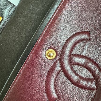 Chanel Classic Flap Small Dark Chocolate Brown Lambskin Leather with 24k Gold Hardware, 1994-1996