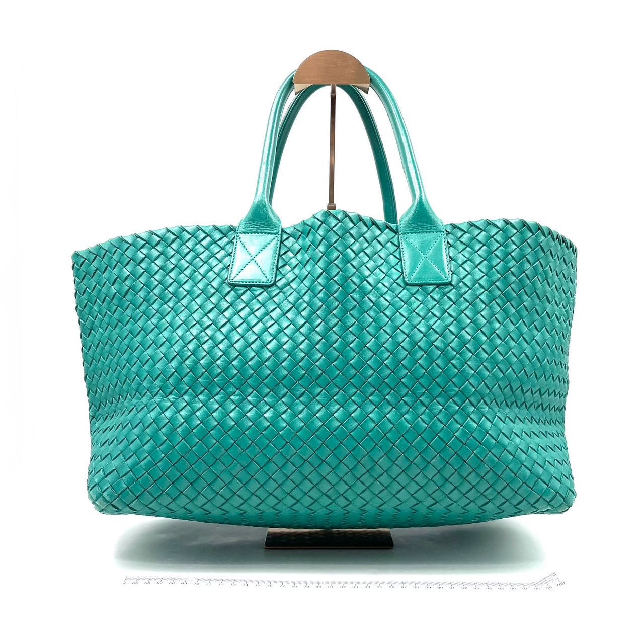 Bottega Veneta Cabat Large Intreccio Leather Tote Bag Green with Pouch 40cm