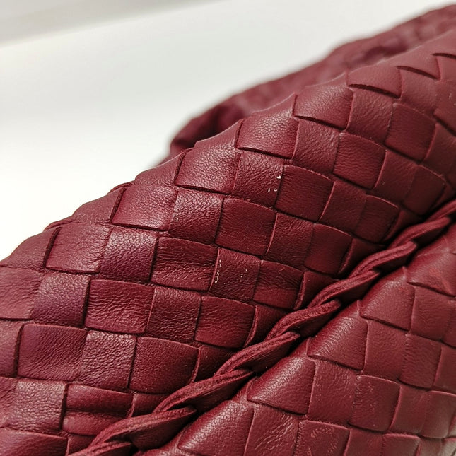 Bottega Veneta Belly Hobo Intrecciato Red Burgundy Medium 40cm