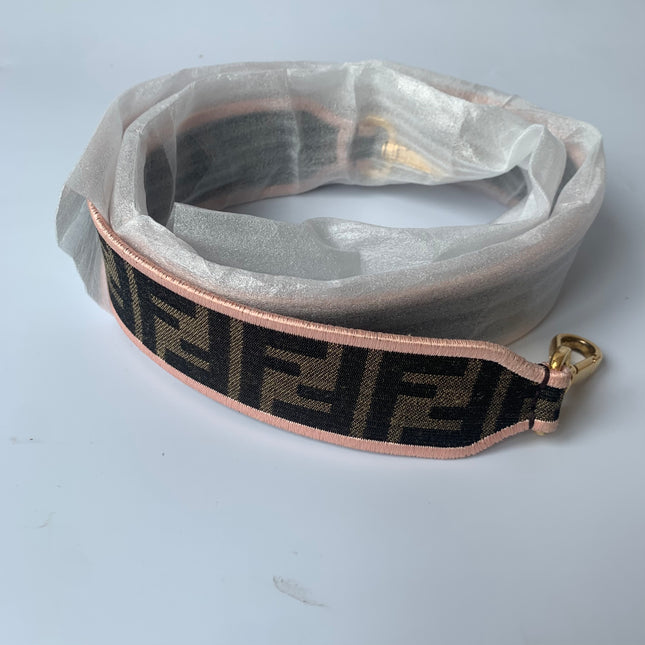 Fendi Baguette Medium Zucca Print with Floral Embroidery Crossbody Bag