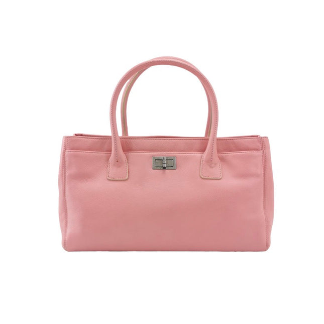 Chanel Cerf Executive 2005 East West Small Pink Caviar Leather Handbag Silver Hardware-Luxbags