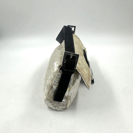 Sold Fendi Baguette Gold Translucent Sequins with Pony-style Leather Strap