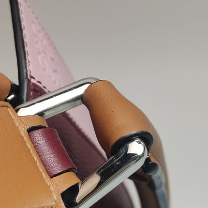 Loewe Puzzle Small Pink Burgundy Stripes Crossbody Bag