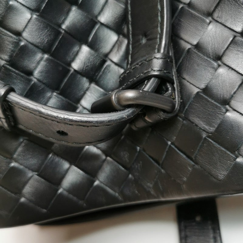 Bottega Veneta Roma Handbag Bag Intrecciato Nappa Leather Black Large 35cm