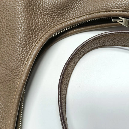 Hermes Gao Étoupe Dark Grey Clemence Leather Hobo Shoulder Bag 2008