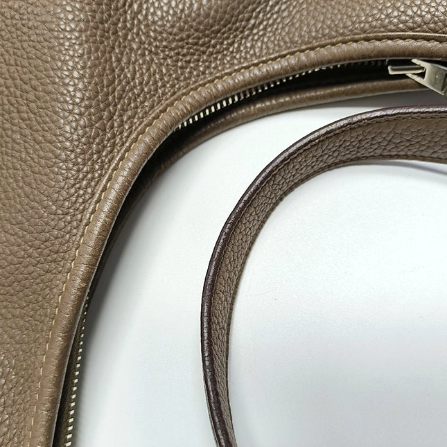 Hermes Gao Étoupe Dark Grey Clemence Leather Hobo Shoulder Bag 2008