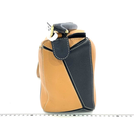 Loewe Puzzle Medium Tricolor Black Yellow Calfskin leather bag