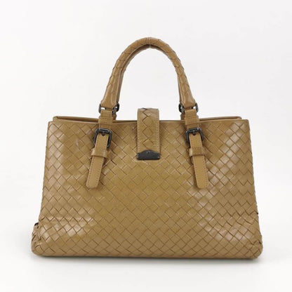 Bottega Veneta Roma Handbag Bag Intrecciato Nappa Leather Beige Large 35cm