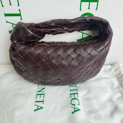 Bottega Veneta Jodie Mini Dark Burgundy Wine Leather