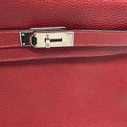 Hermès Kelly 40 Rose Jaipur Clemence Retourné Accastillage Argent 2010
