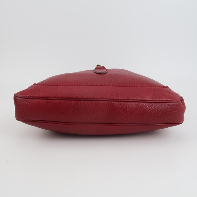 Gucci Jackie Medium Red Calfskin Leather Crossbody Bag