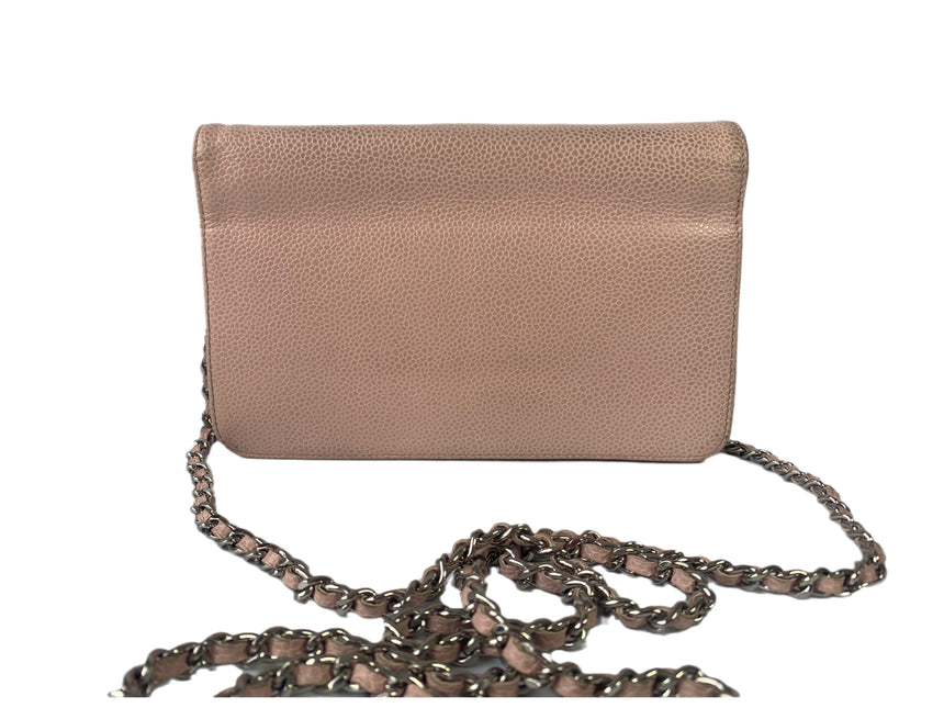 Sold Chanel Wallet on Chain WOC Double CC Pink Caviar Leather