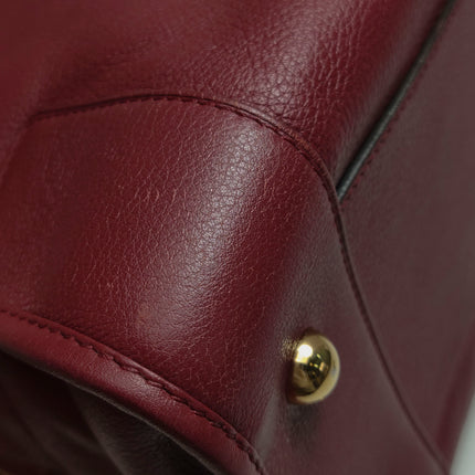 Loewe Amazona 36 Medium Burgundy Leather Dragon Lock Gold-tone Hardware