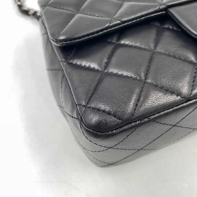 Chanel Classic Flap Mini Black Lambskin Silver Hardware 2011-12