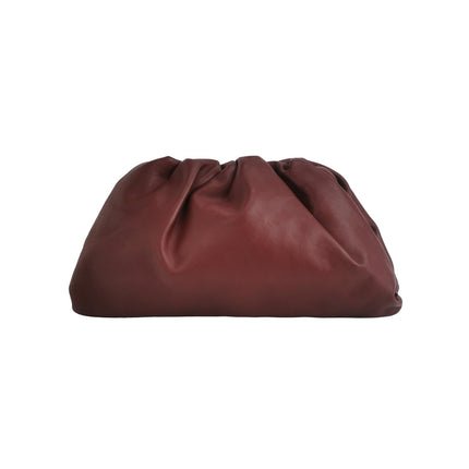 Bottega Veneta Pouch Calfskin Leather Burgundy Large-Luxbags